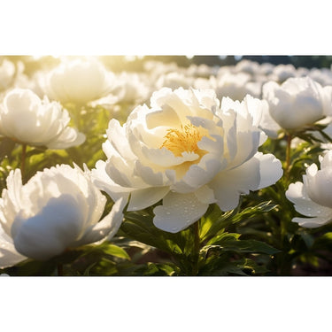 White Peonies Canvas